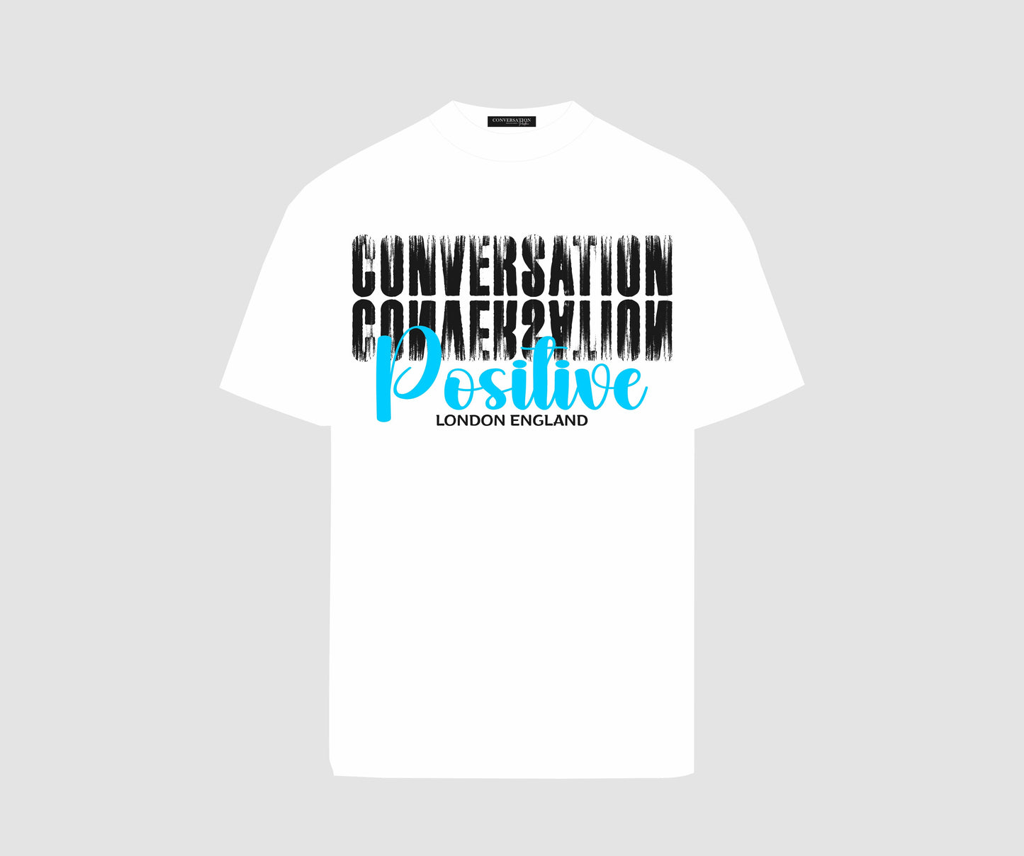 Conversation Positive Short-Sleeved Cotton T-Shirt
