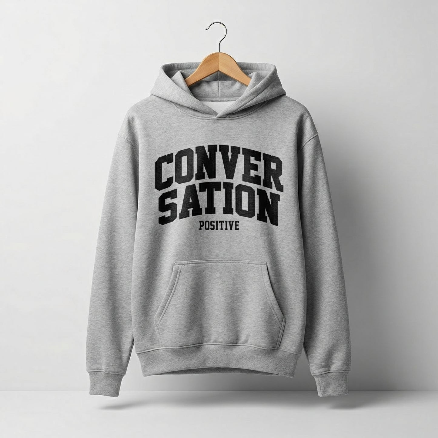 Conversation Positive Varsity Oversized Hoodie