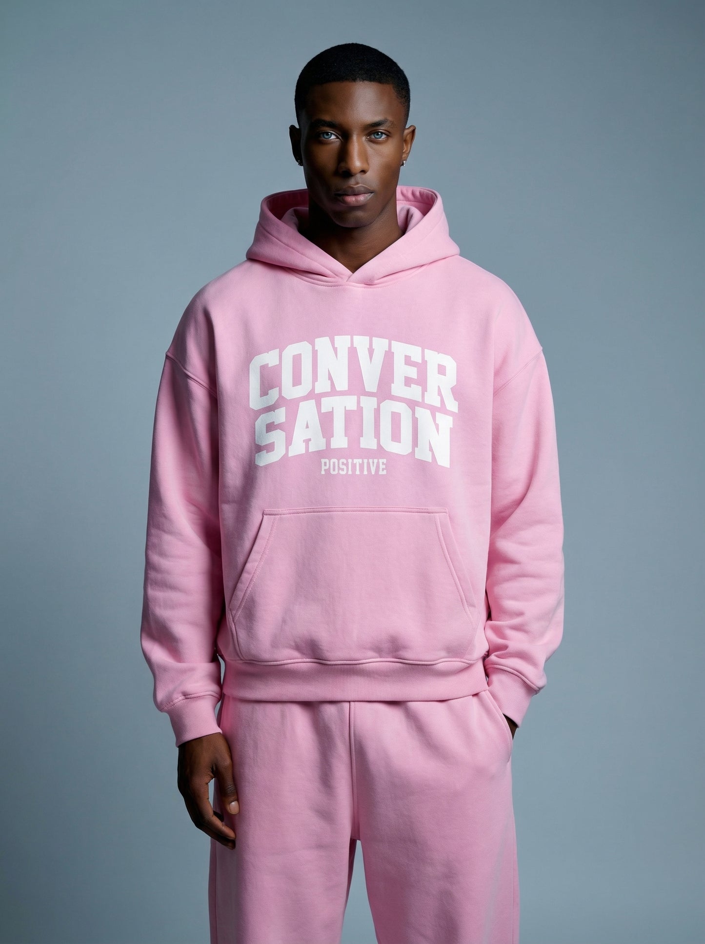 Conversation Positive Varsity Oversized Hoodie