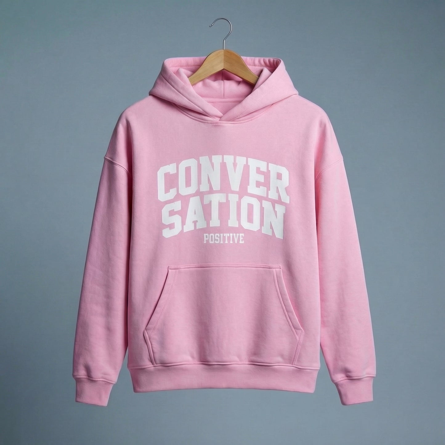 Conversation Positive Varsity Oversized Hoodie