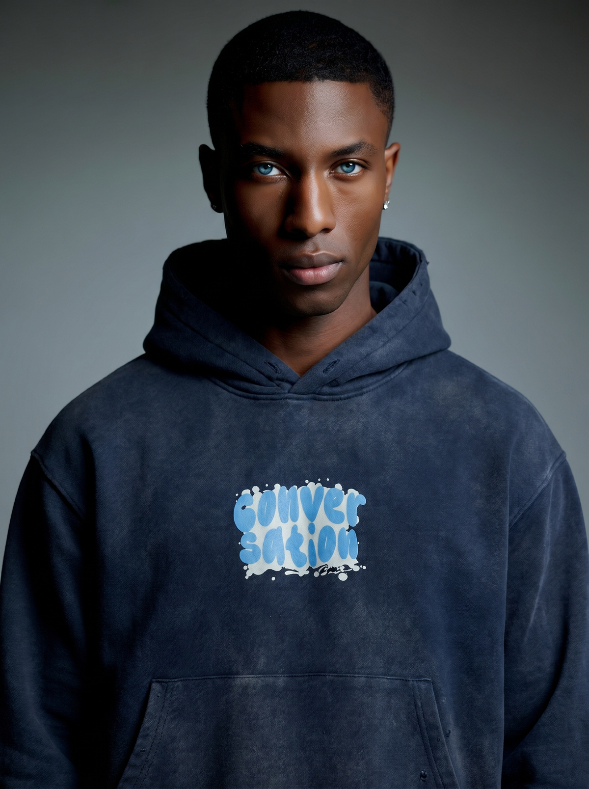 Blue Splash Heavyweight Hoodie
