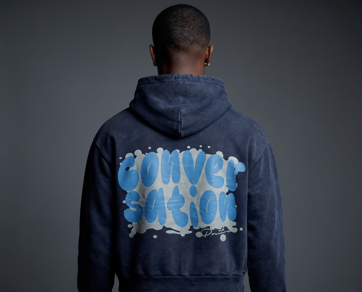 Blue Splash Heavyweight Hoodie